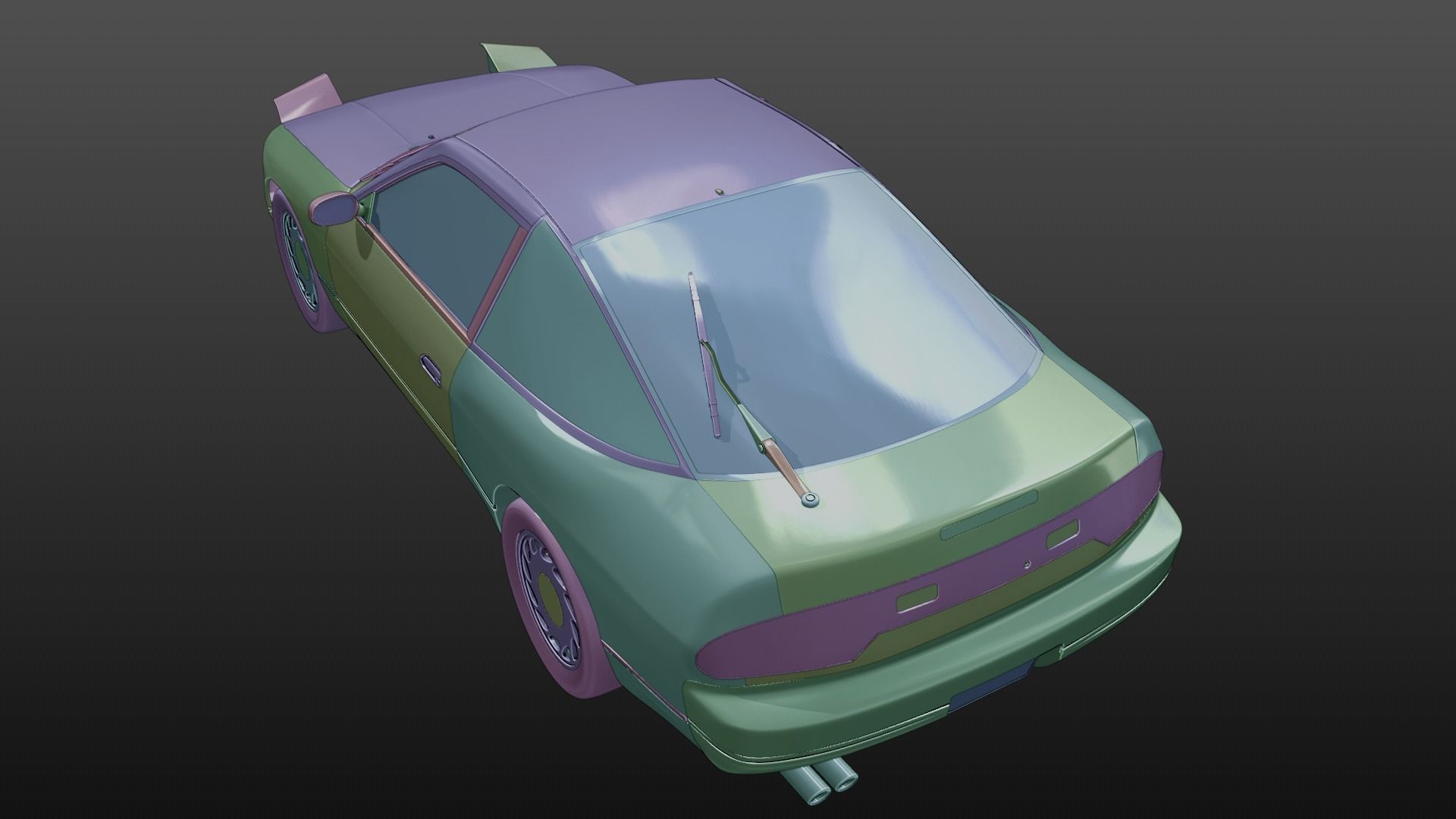 Nissan 180SX  3D model_8