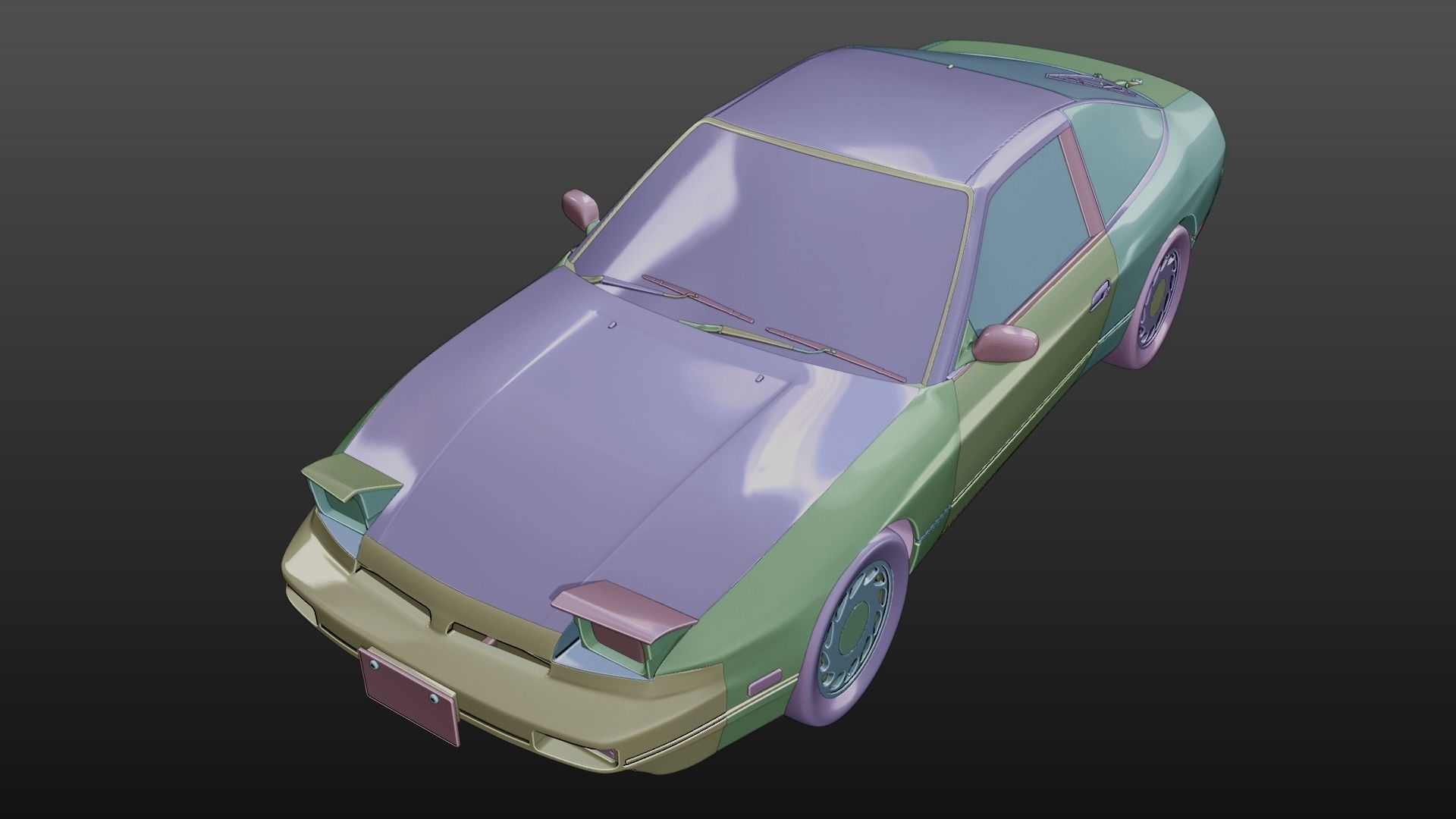 Nissan 180SX  3D model_7