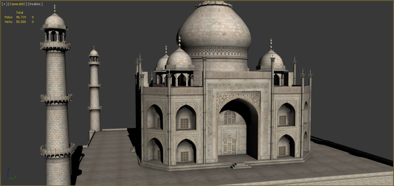 Taj Mahal Low-poly 3D model_11