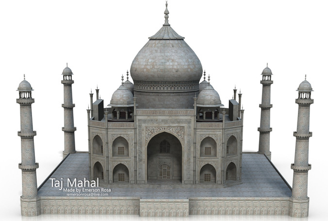 Taj Mahal Low-poly 3D model