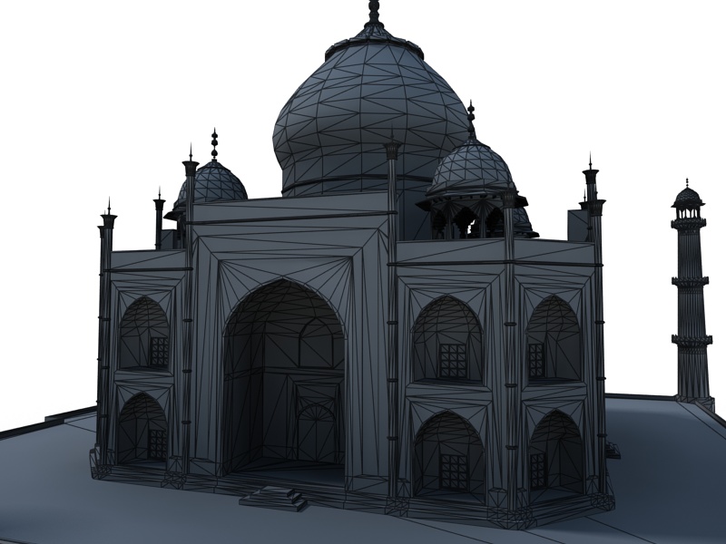 Taj Mahal Low-poly 3D model_7