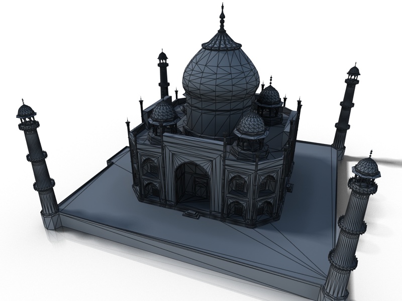 Taj Mahal Low-poly 3D model_8
