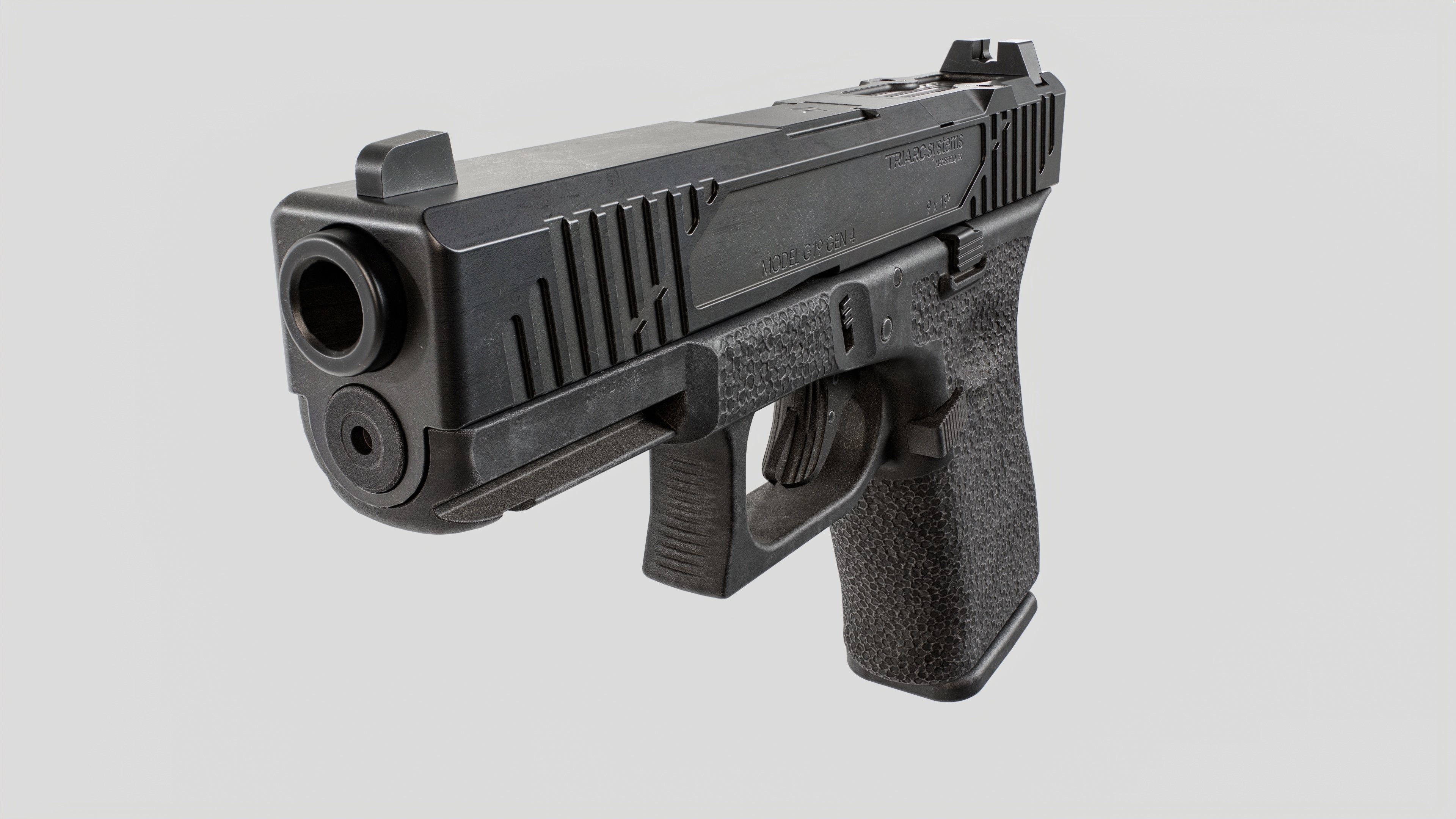 TRIARC Systems Glock 19 9mm Handgun Low-poly 3D model_14