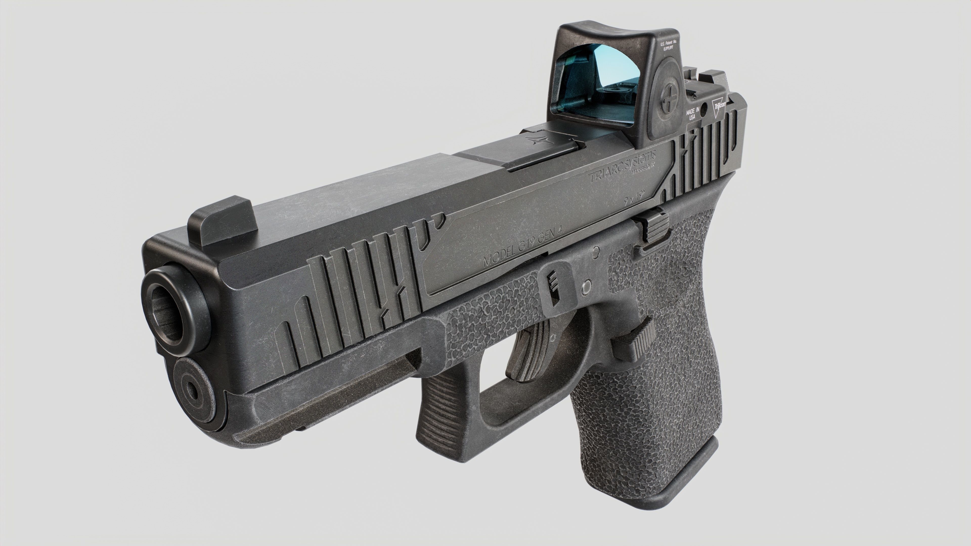 TRIARC Systems Glock 19 9mm Handgun Low-poly 3D model_25