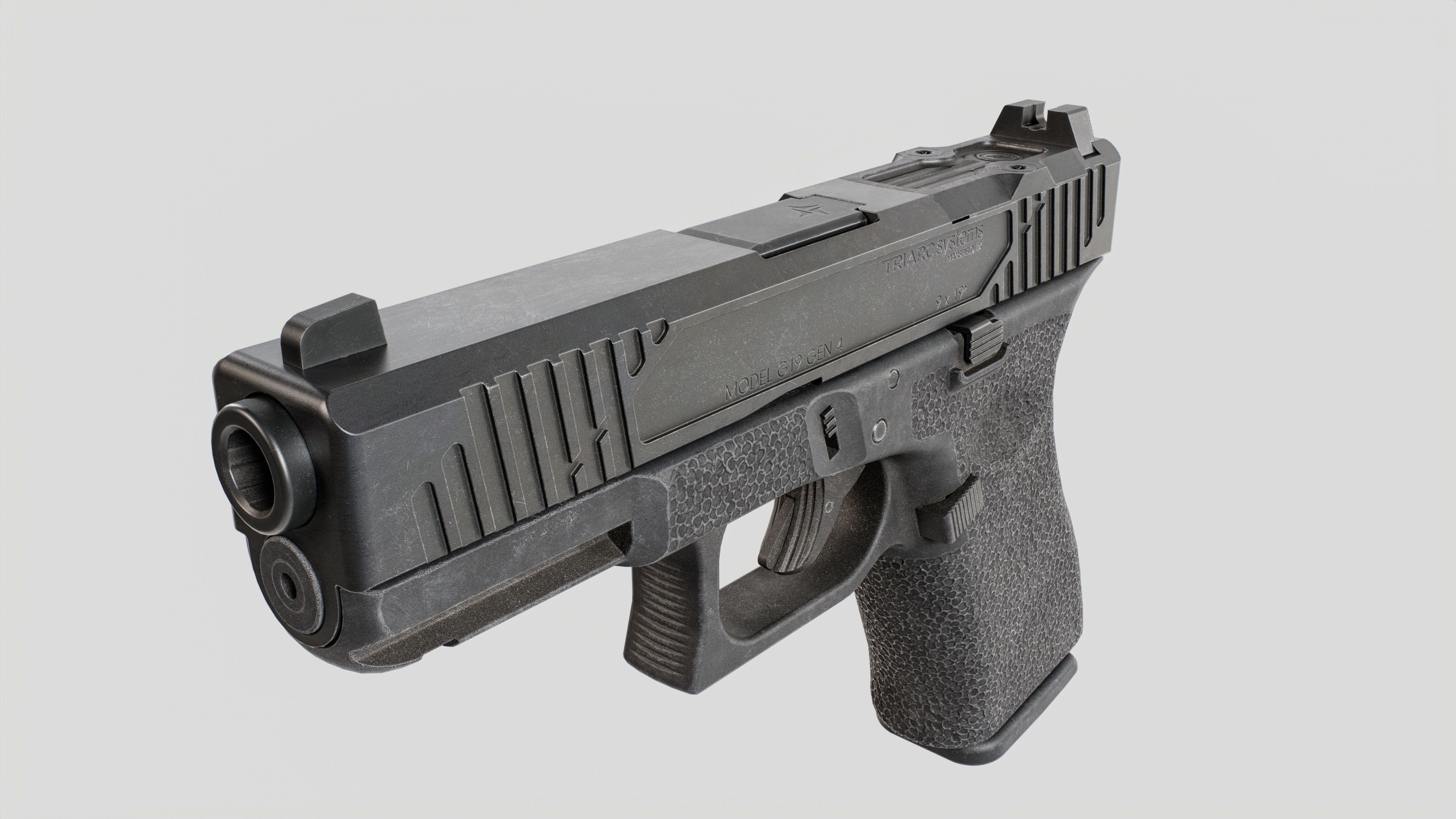 TRIARC Systems Glock 19 9mm Handgun Low-poly 3D model_24
