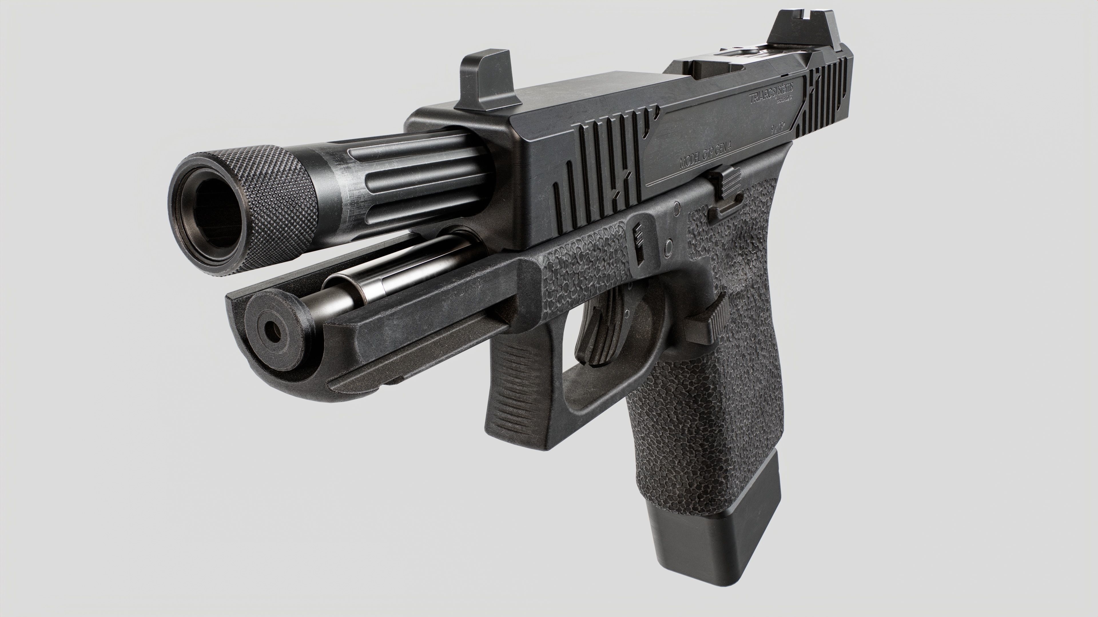 TRIARC Systems Glock 19 9mm Handgun Low-poly 3D model_17