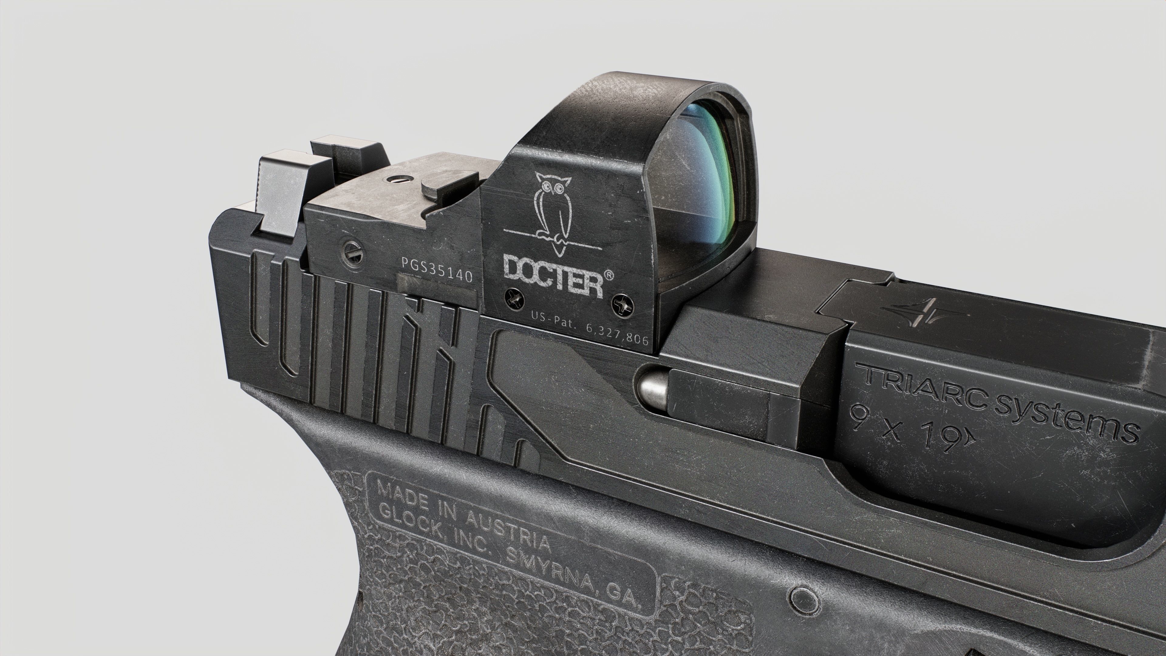 TRIARC Systems Glock 19 9mm Handgun Low-poly 3D model_20