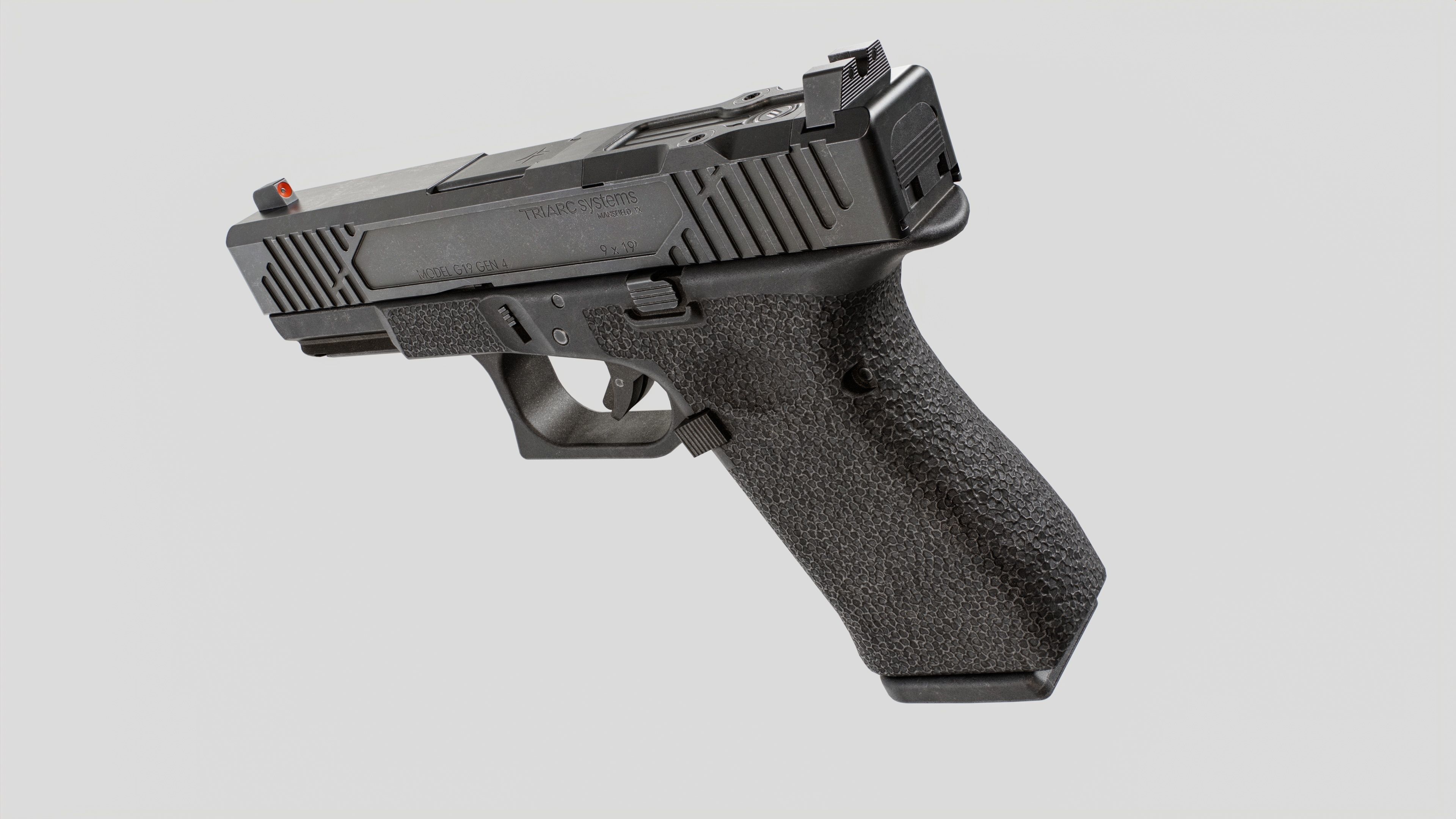 TRIARC Systems Glock 19 9mm Handgun Low-poly 3D model_4