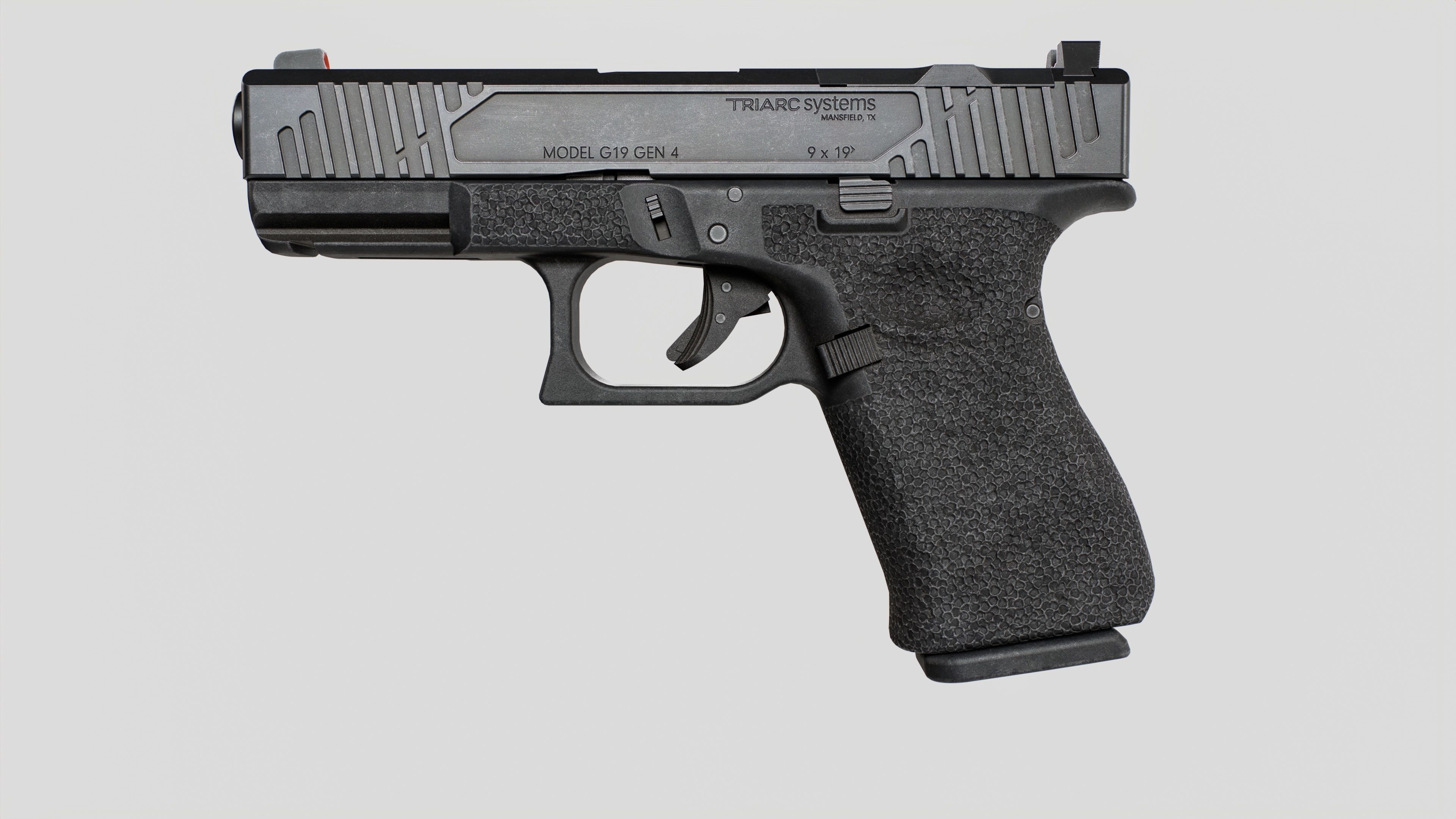 TRIARC Systems Glock 19 9mm Handgun Low-poly 3D model_2