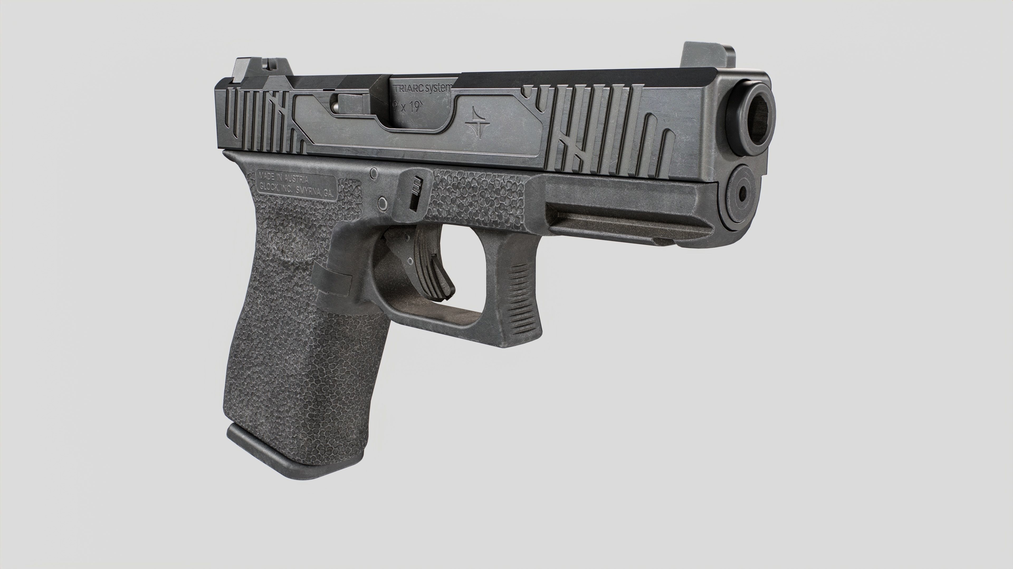 TRIARC Systems Glock 19 9mm Handgun Low-poly 3D model_12