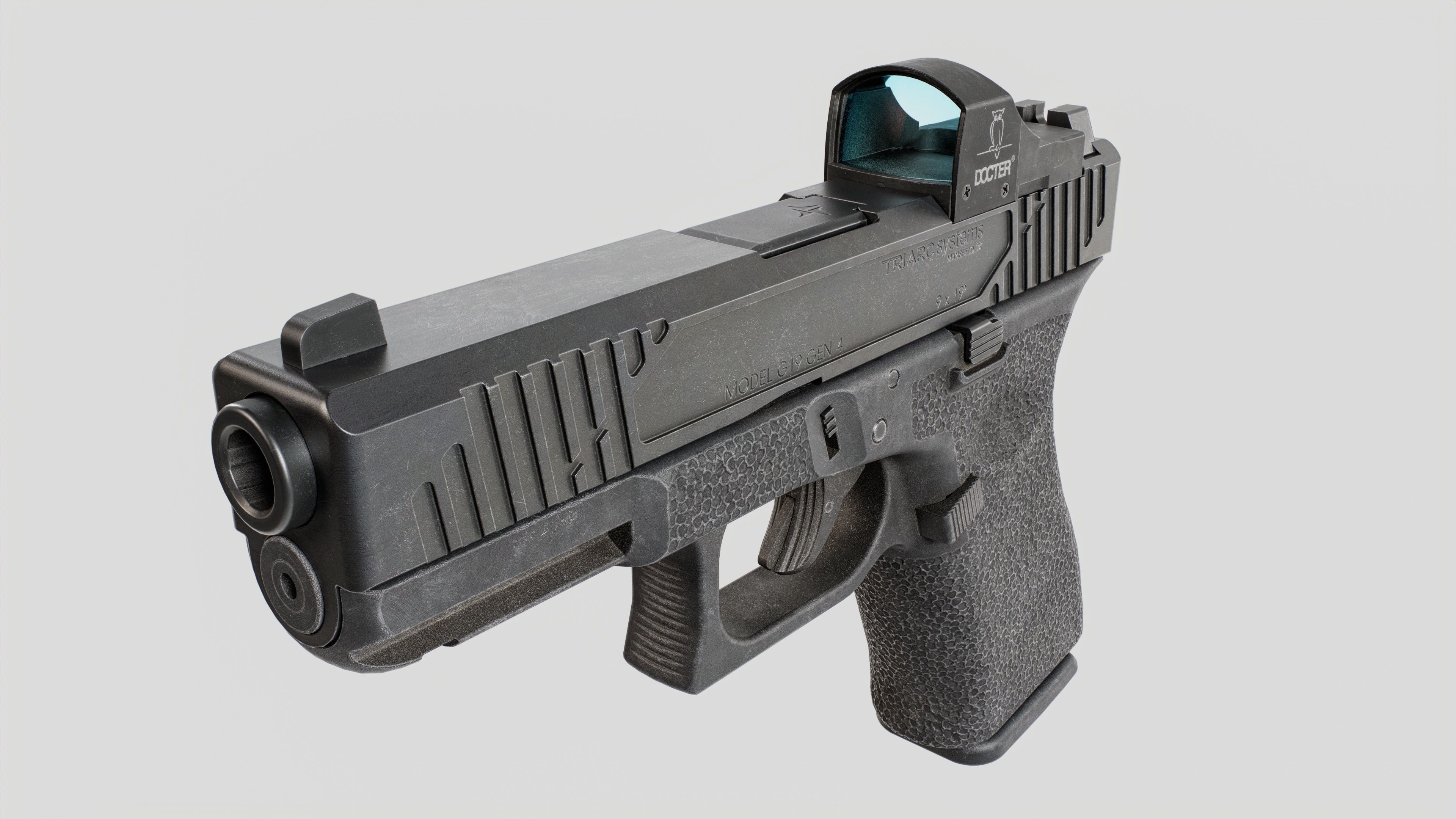 TRIARC Systems Glock 19 9mm Handgun Low-poly 3D model_26