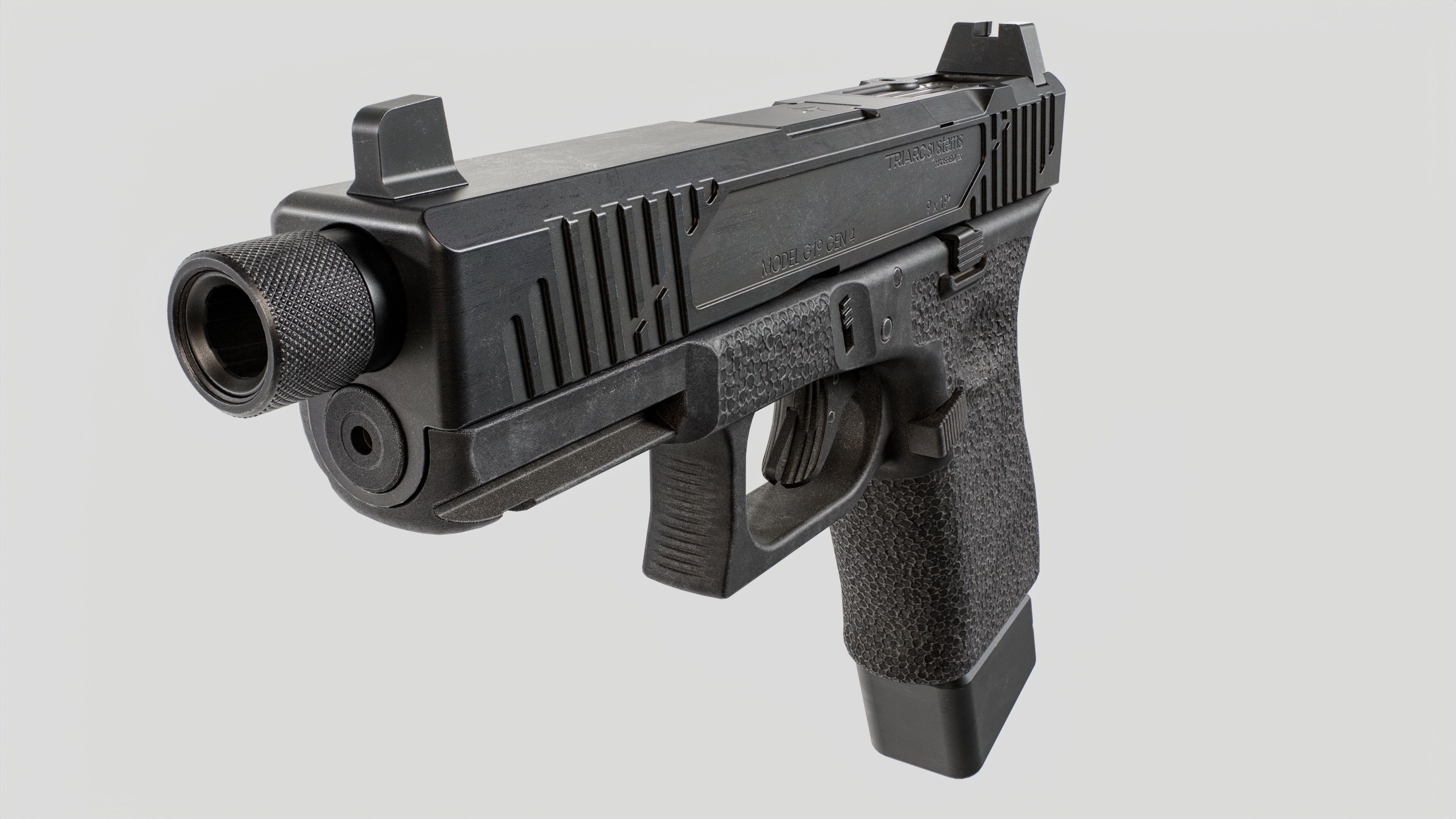 TRIARC Systems Glock 19 9mm Handgun Low-poly 3D model_15