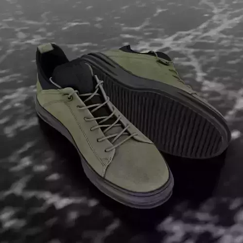 GREYDER LEATHER 3D SHOES - GREEN