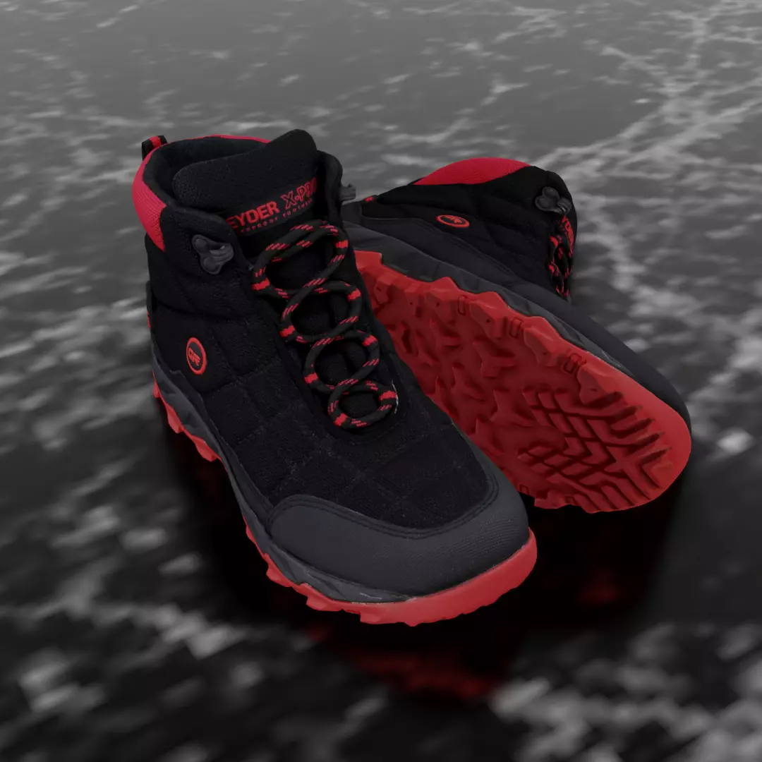 GREYDER X PRO - 3D BOOTS - RED Low-poly 3D model