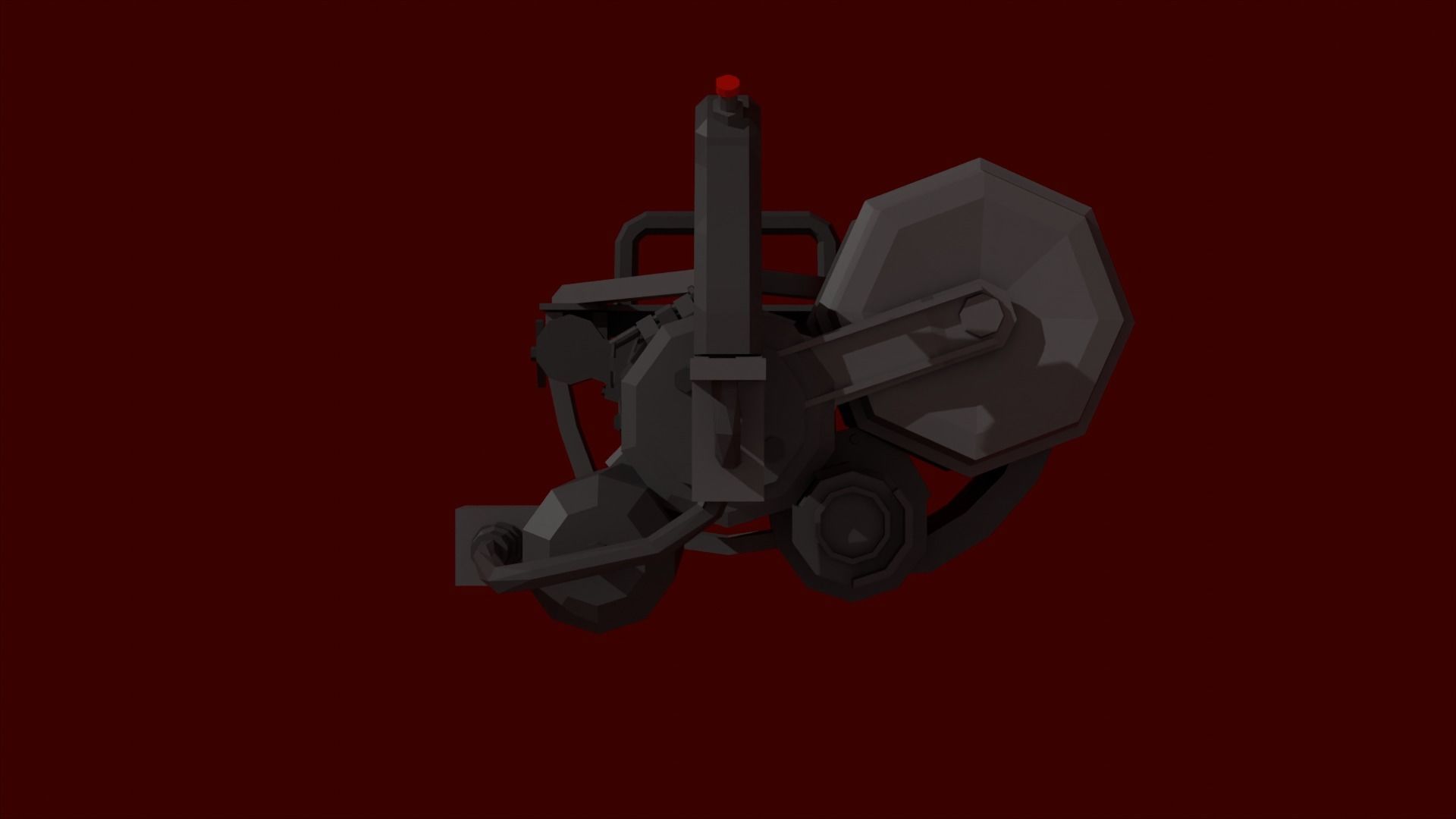 M-134 Minigun lowpoly Low-poly 3D model_5