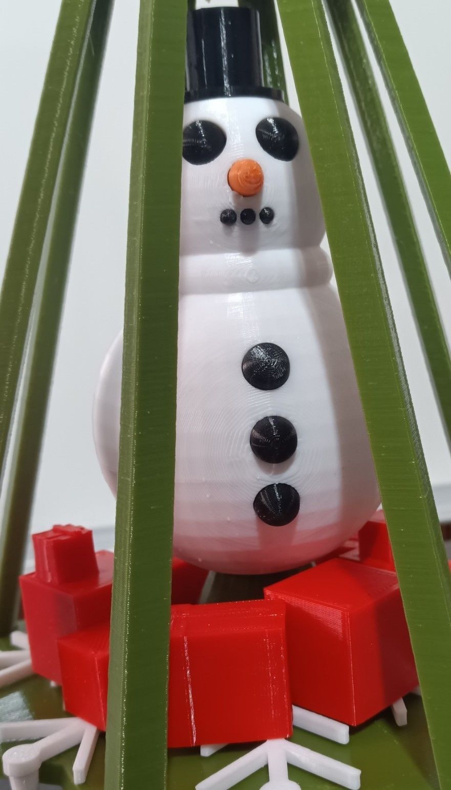 Christmas Snowman in Tree Ornament 3D print model_4