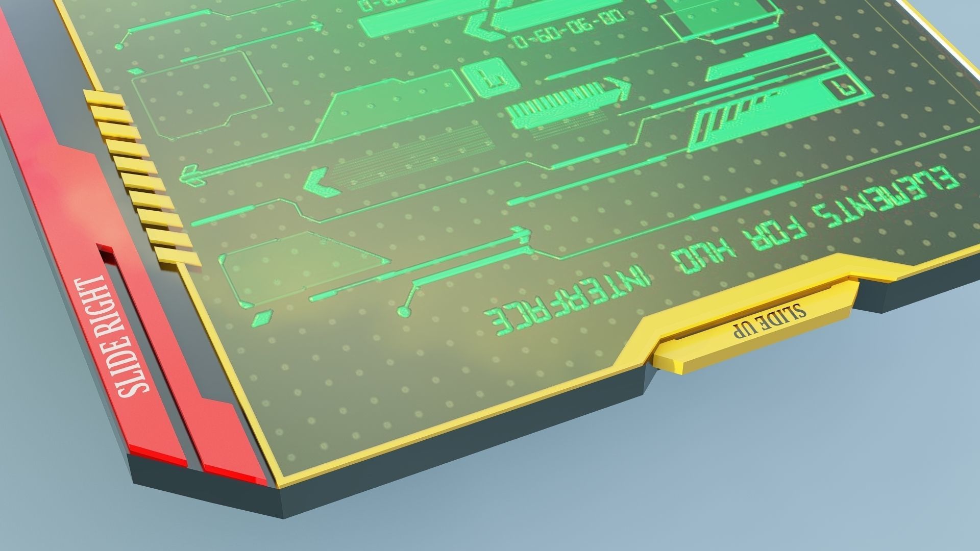 Sci Fi Tablet Low-poly 3D model_6