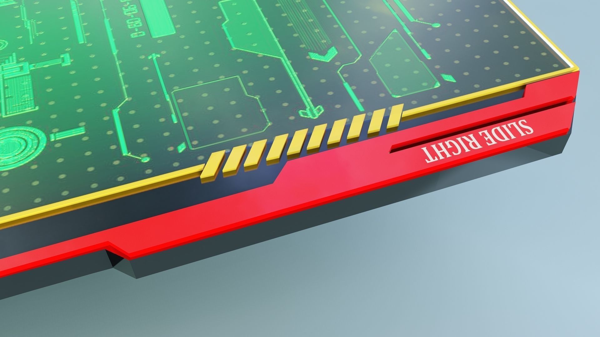 Sci Fi Tablet Low-poly 3D model_7