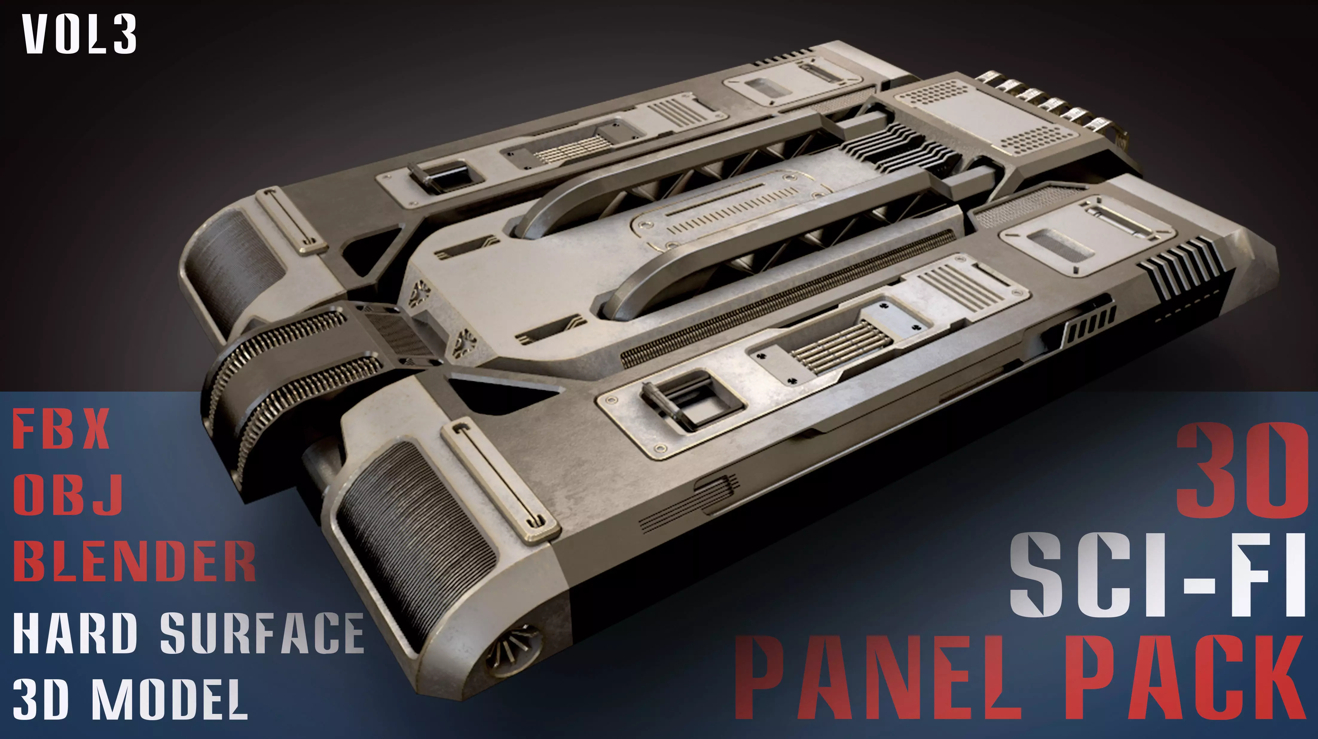 30 Sci-Fi Panel Pack-Vol3 3D model