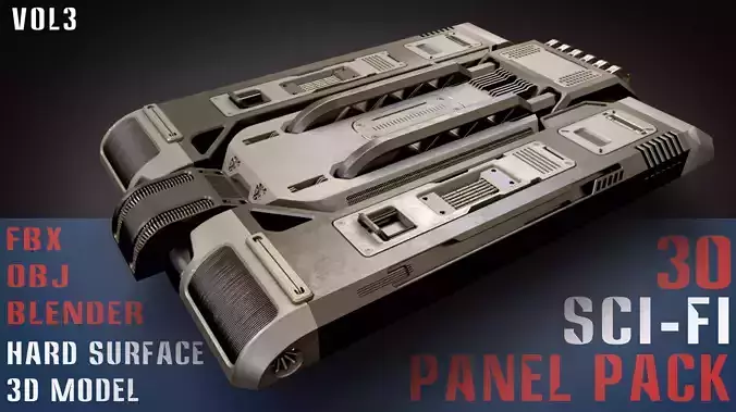 30 Sci-Fi Panel Pack-Vol3 3D model