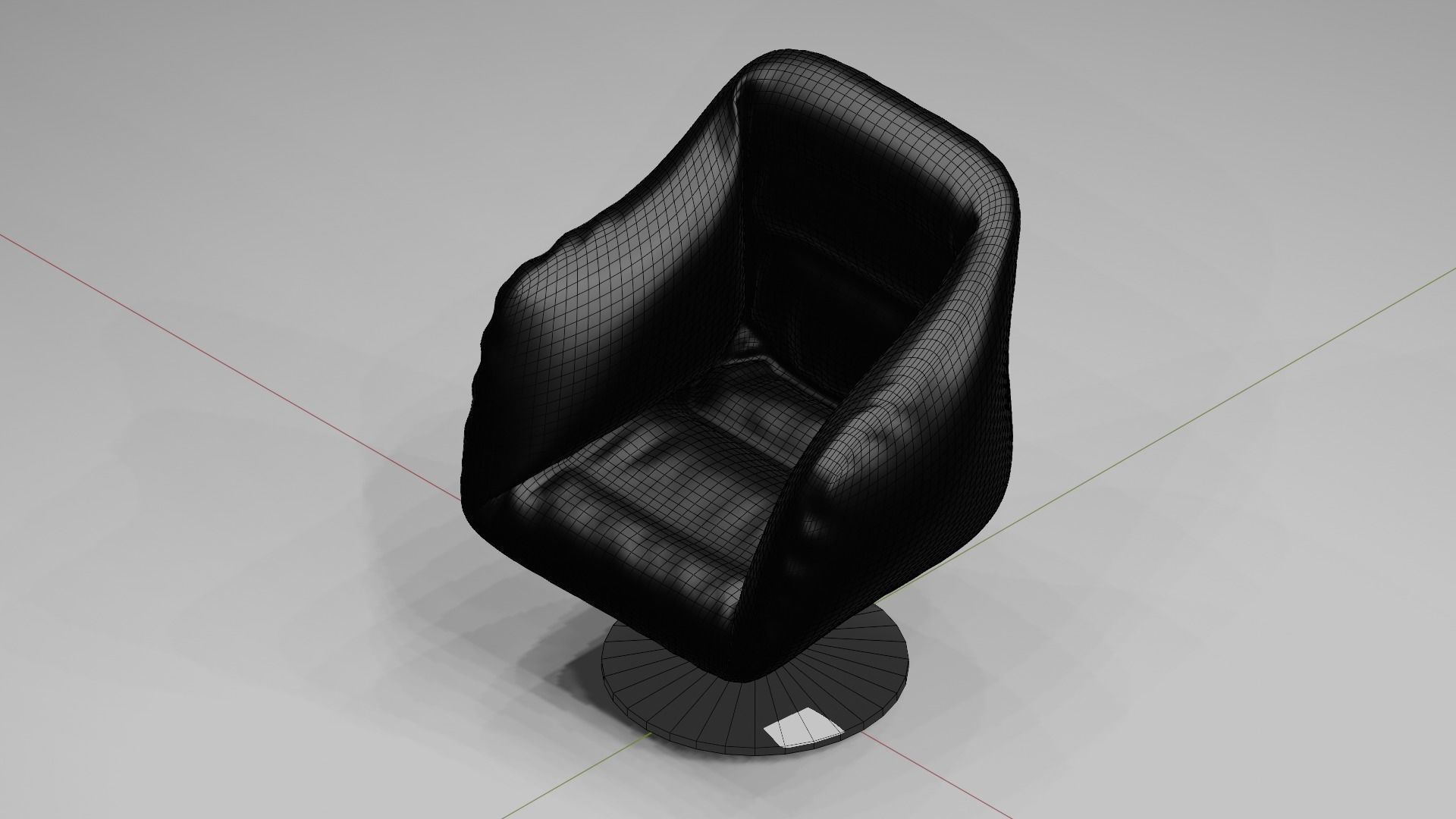 3D Chair model low-poly ready for game Free low-poly 3D model_1