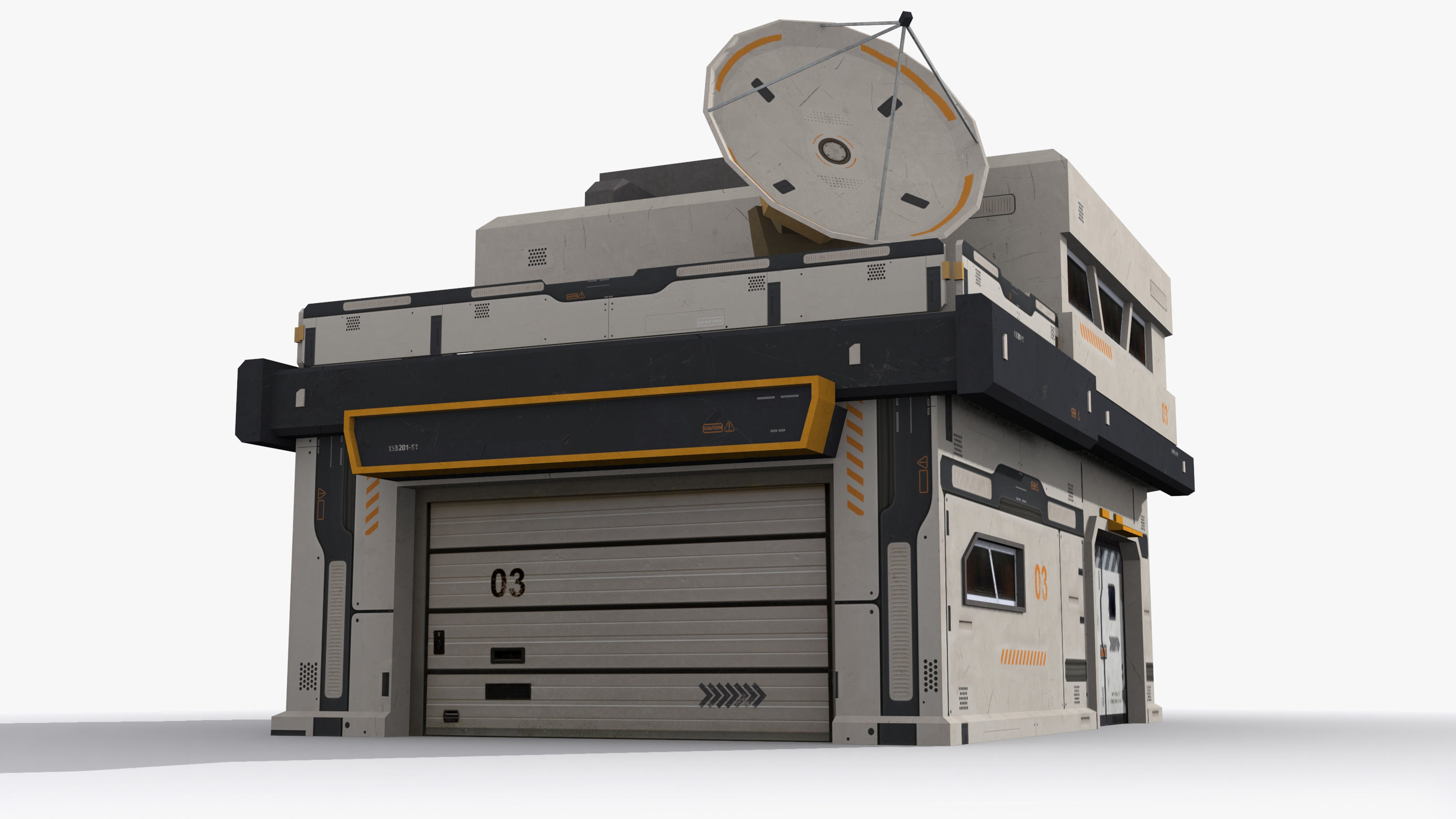 Sci-Fi Industrial x1 Low-poly 3D model_3