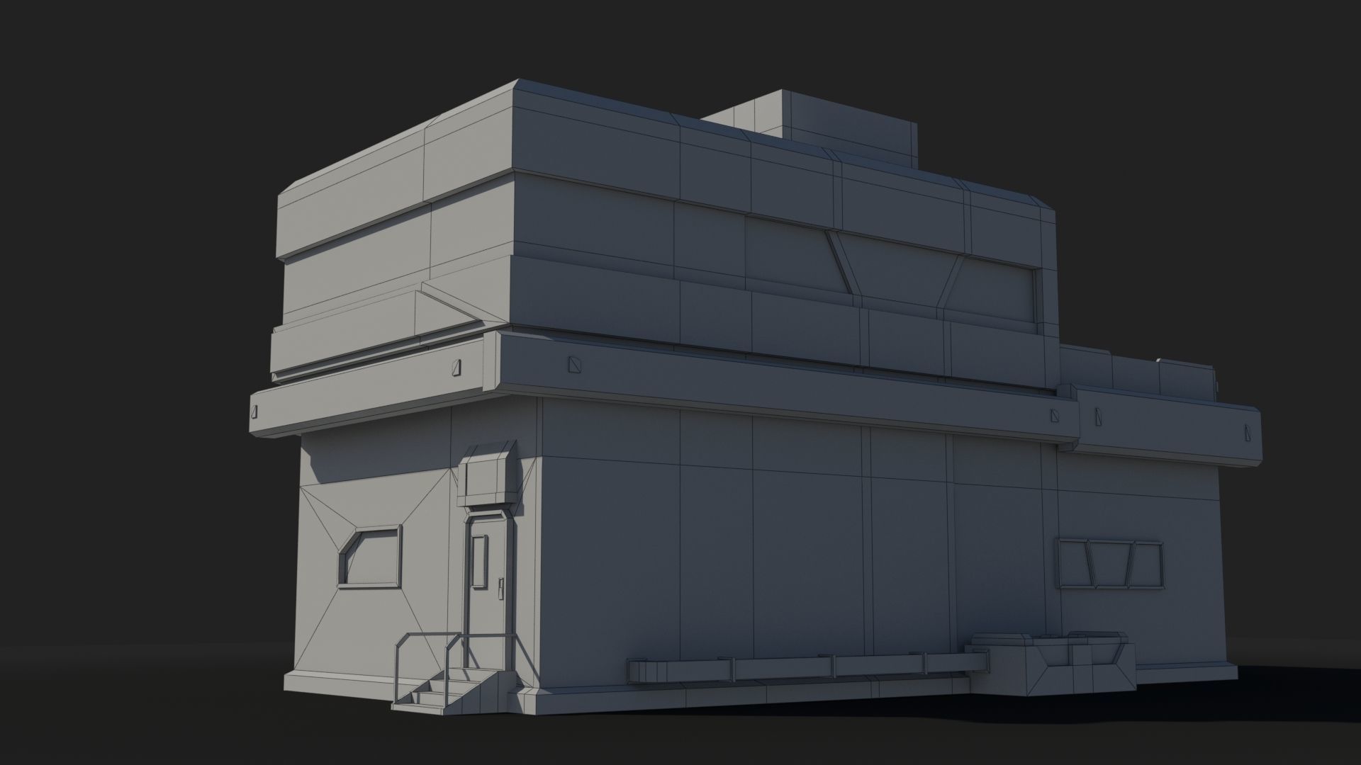Sci-Fi Industrial x1 Low-poly 3D model_9