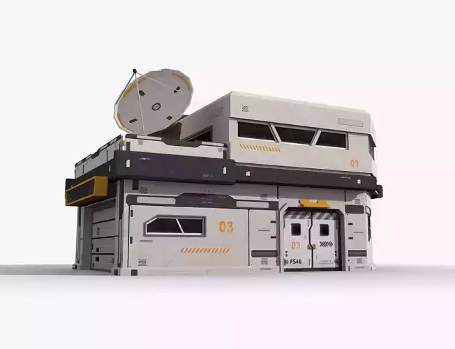 Sci-Fi Industrial x1 Low-poly 3D model