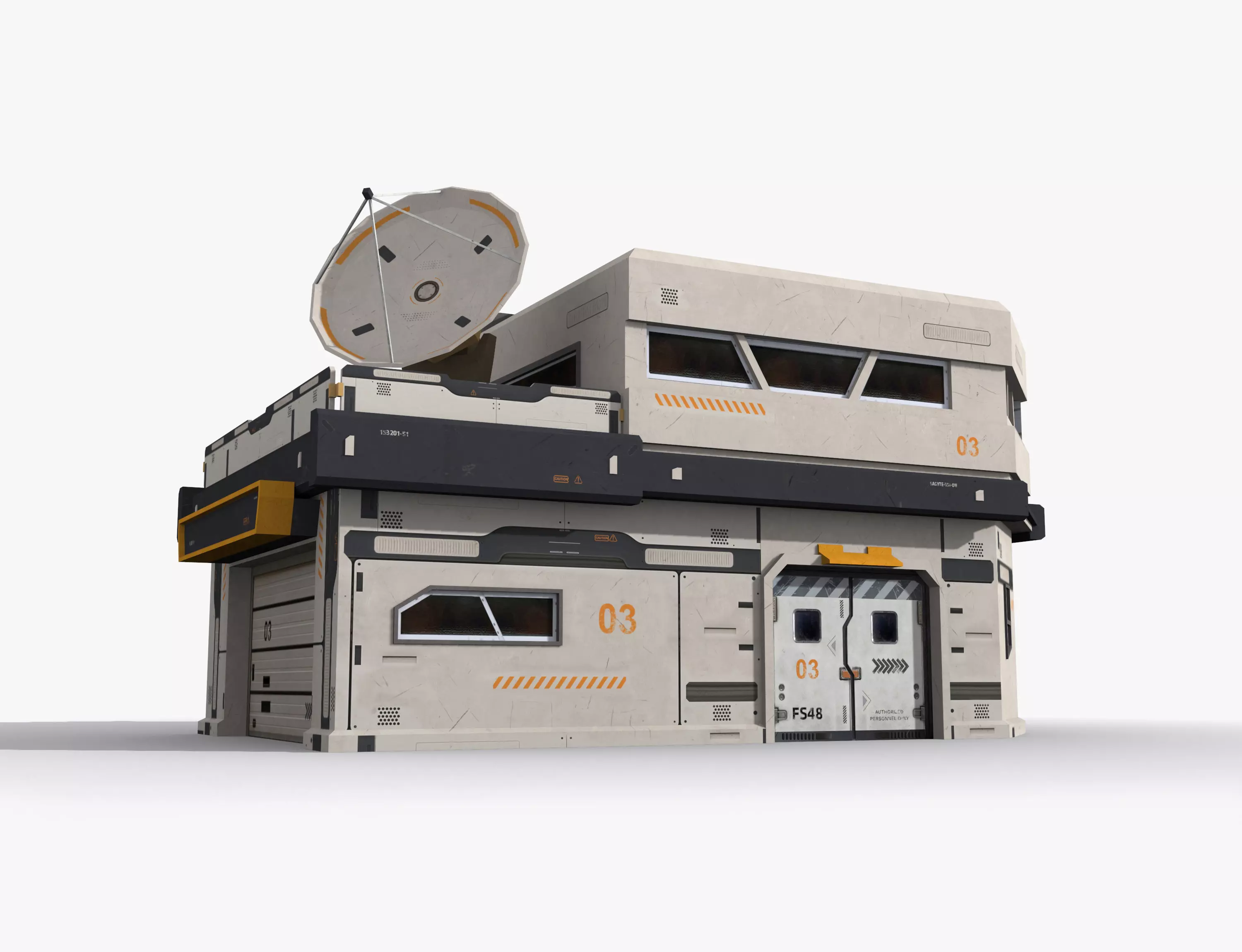 Sci-Fi Industrial x1 Low-poly 3D model_0