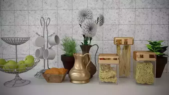 Kitchen decoration 3D model