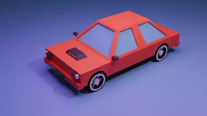 low poly car