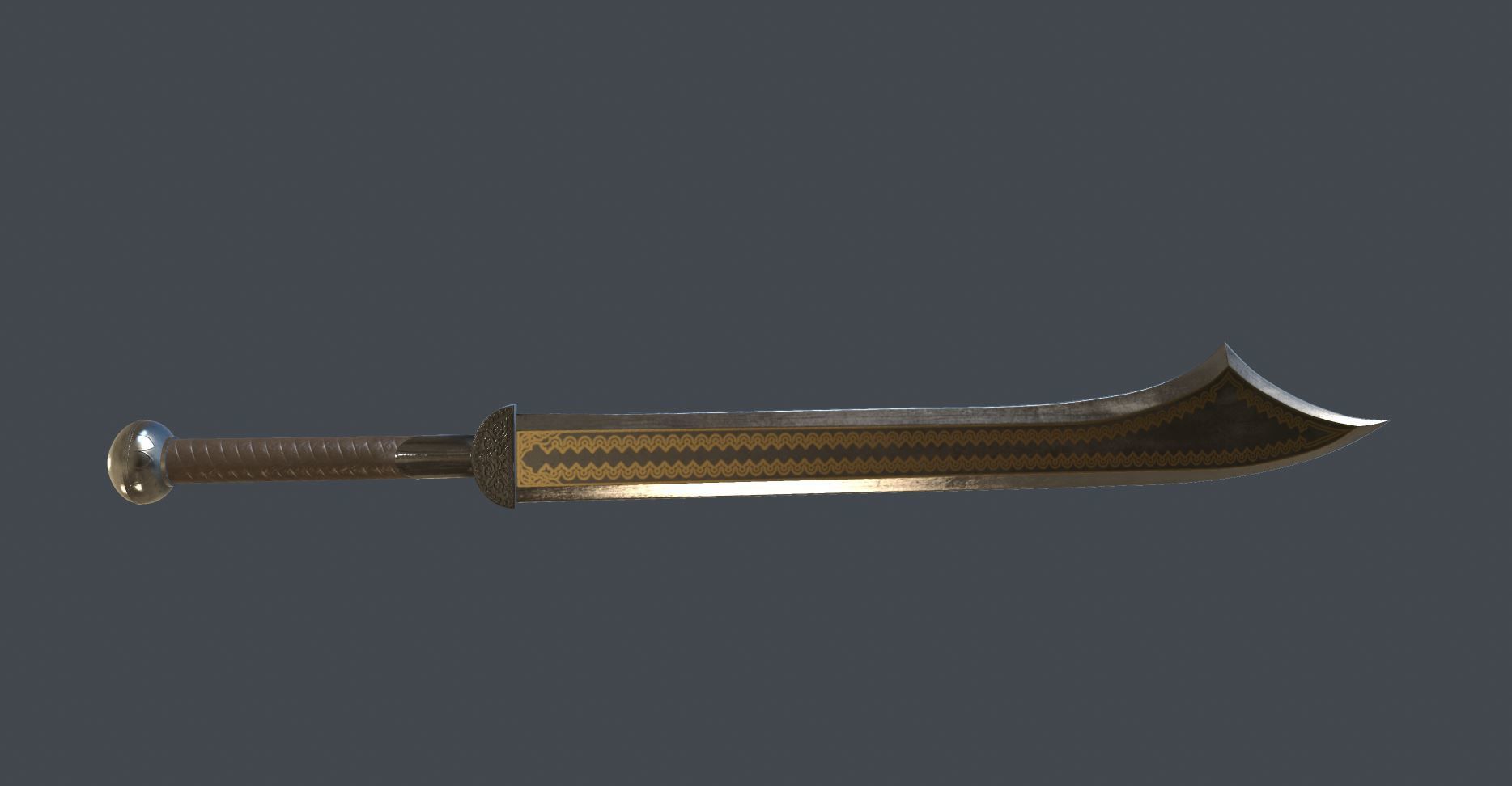 Medieval swords  for  games 3D model_12