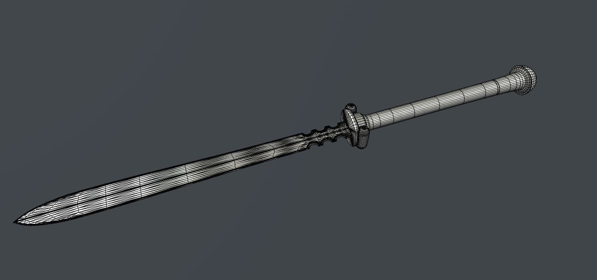 Medieval swords  for  games 3D model_19