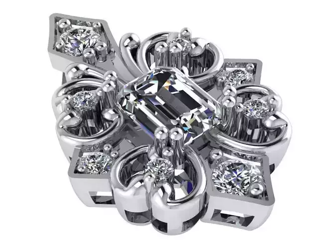 Flower Diamond Pendant 0603