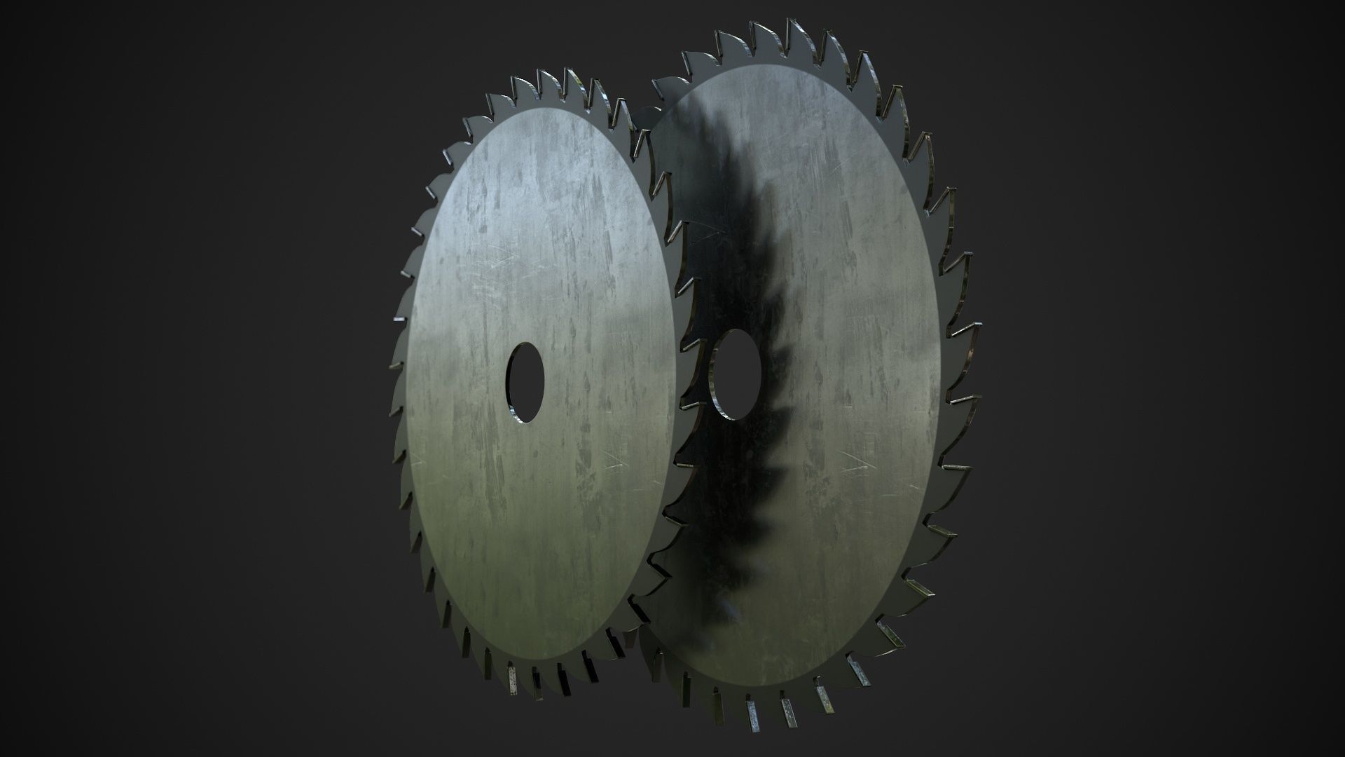 Saw Blade Low-poly 3D model_2
