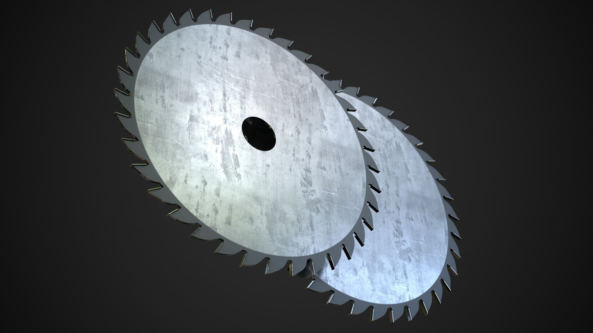 Saw Blade Low-poly 3D model_1