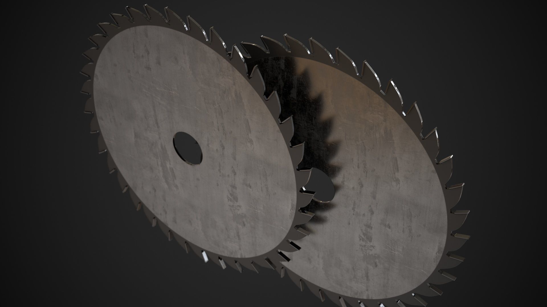 Saw Blade Low-poly 3D model_5