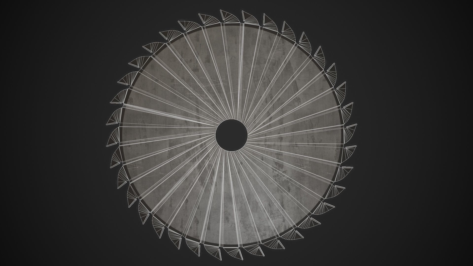 Saw Blade Low-poly 3D model_11