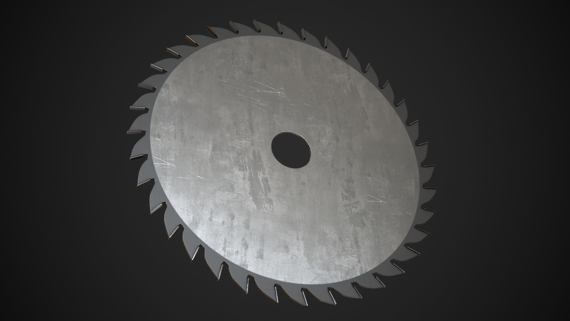 Saw Blade Low-poly 3D model_8