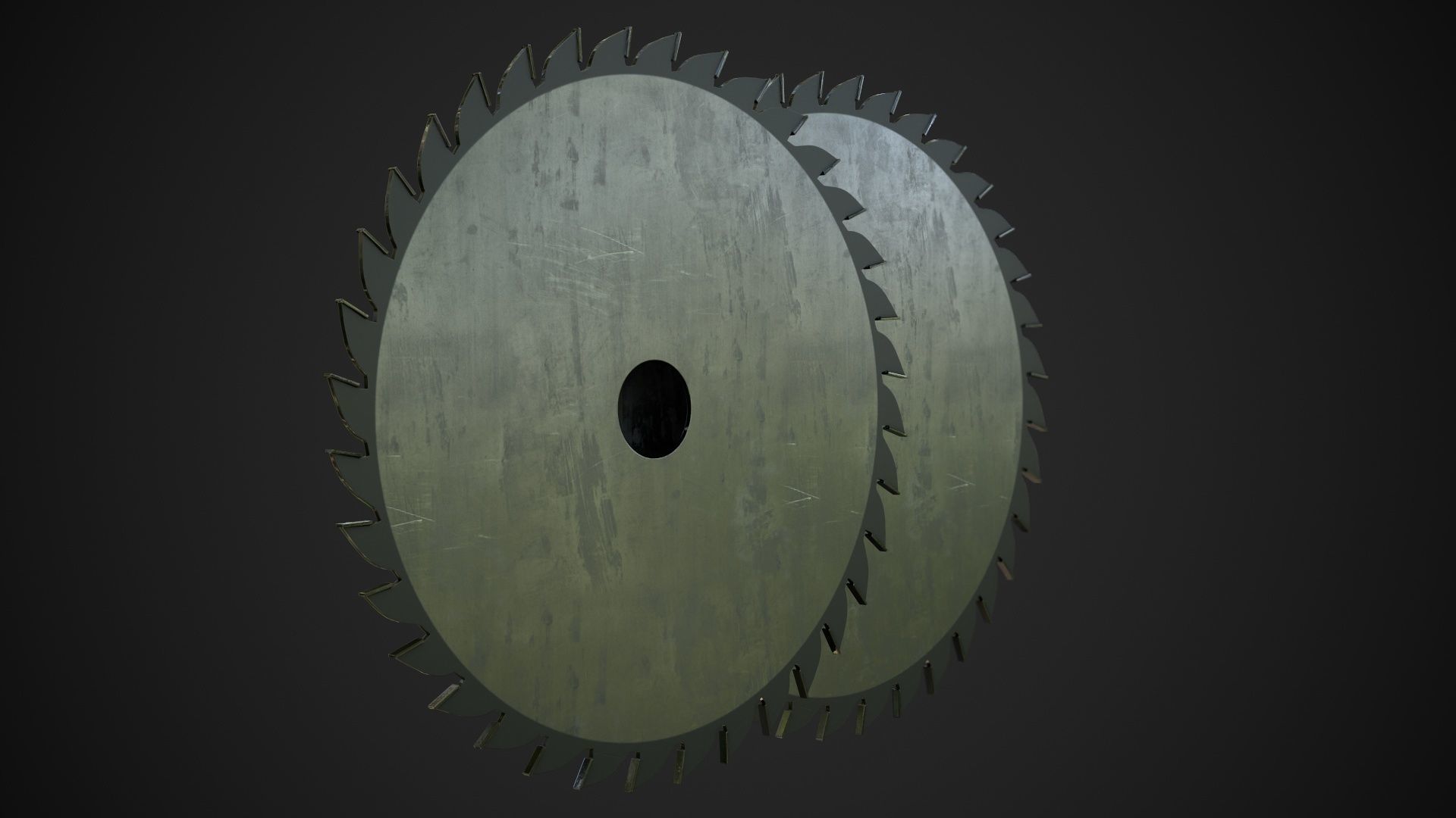 Saw Blade Low-poly 3D model_3