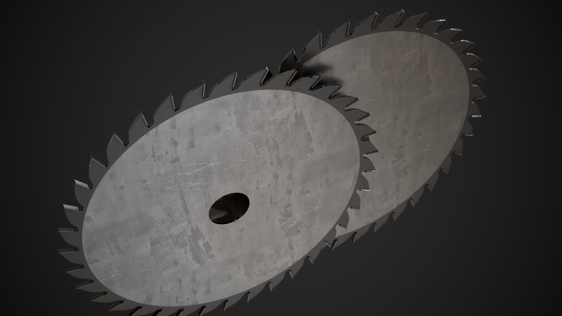 Saw Blade Low-poly 3D model_4