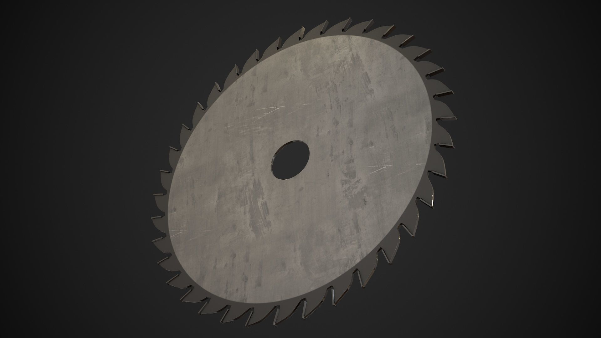 Saw Blade Low-poly 3D model_9