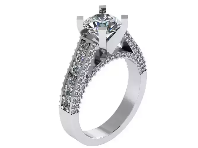 Peg Setting Diamond Ring 0606