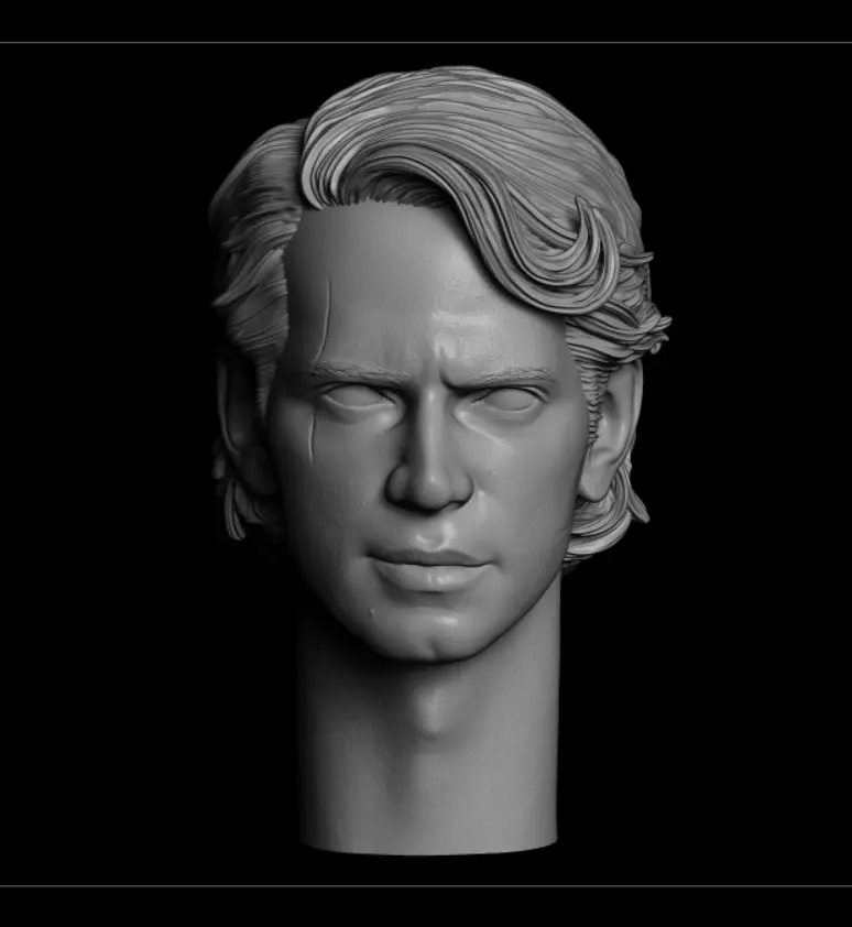 Anakin Skywalker The Clone Wars headsculpt  3D print model_0