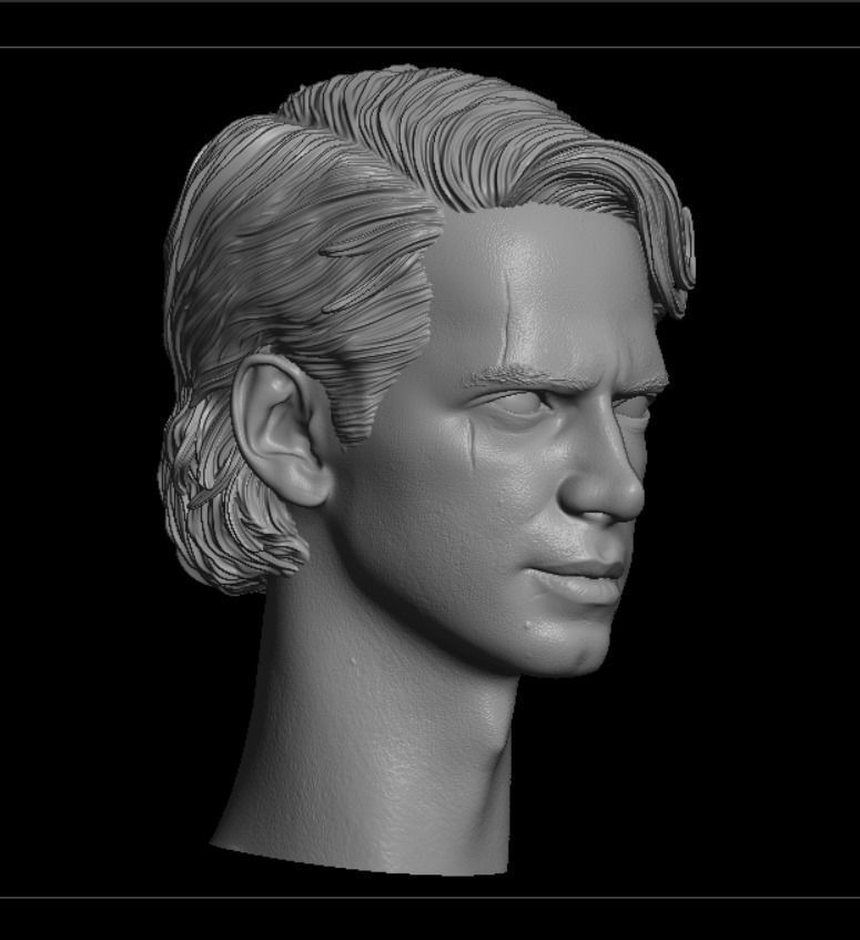 Anakin Skywalker The Clone Wars headsculpt  3D print model_5