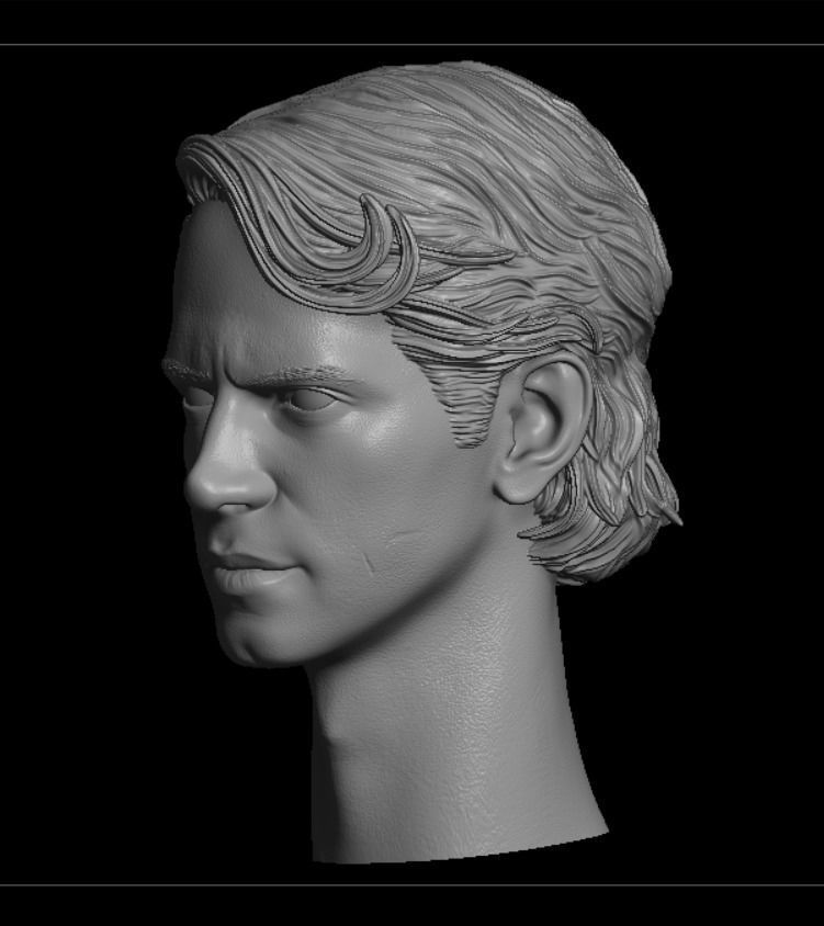 Anakin Skywalker The Clone Wars headsculpt  3D print model_11