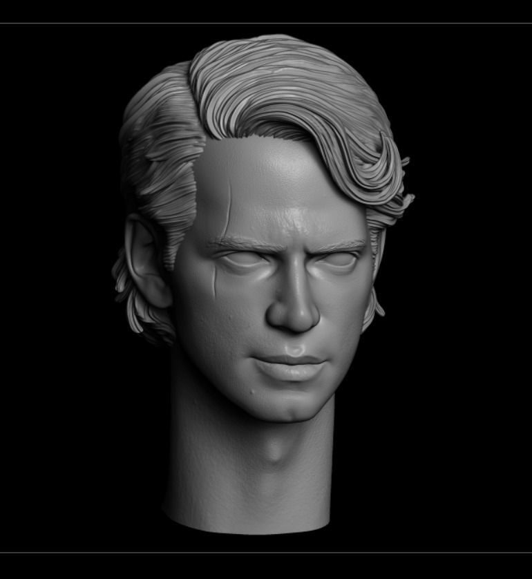 Anakin Skywalker The Clone Wars headsculpt  3D print model_2