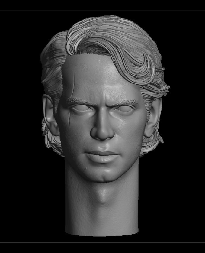 Anakin Skywalker The Clone Wars headsculpt  3D print model_12