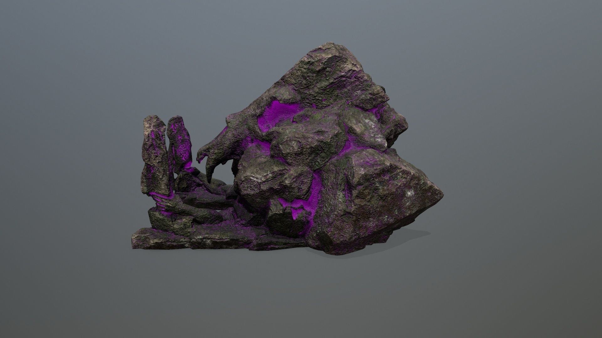 skull gate Low-poly 3D model_9