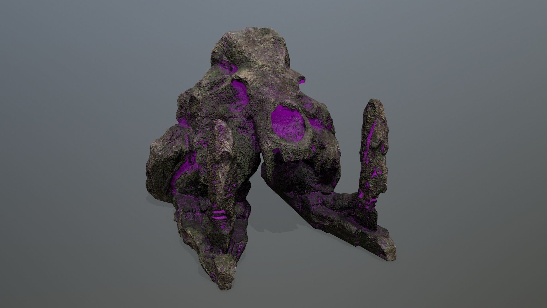 skull gate Low-poly 3D model_1